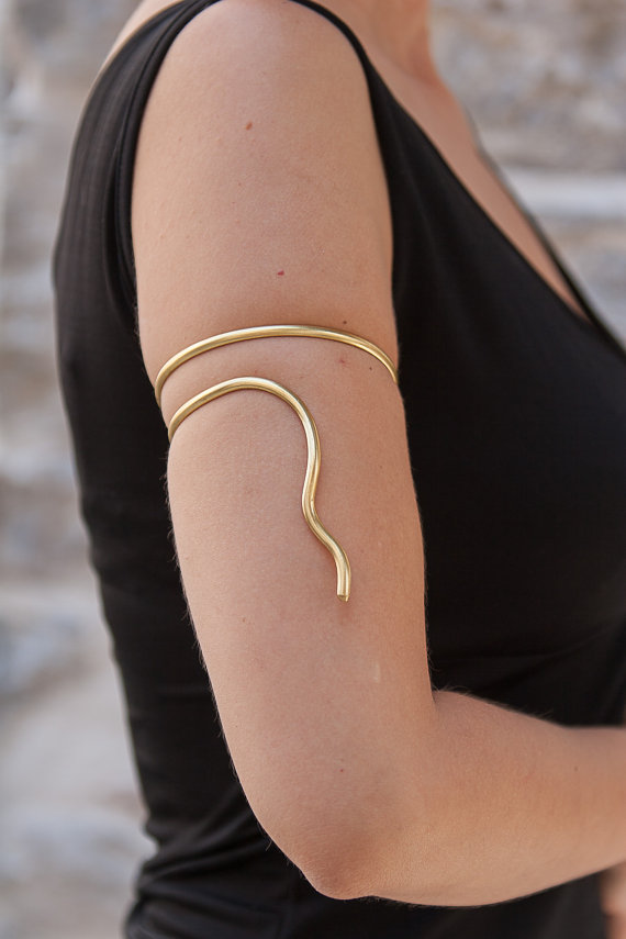 Roheafer Set Di 6 Bracciali Da Braccio Oro/Argento Per Donna – Regolabili, Bracciali Greci, Gioielli Minimalisti